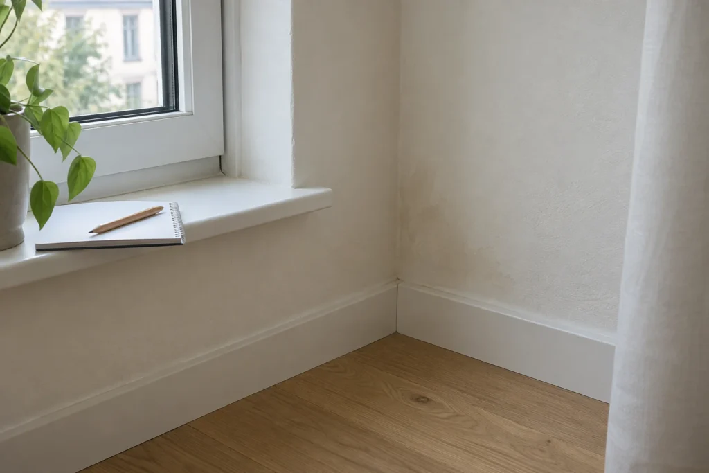 Trace humide sous une fenêtre